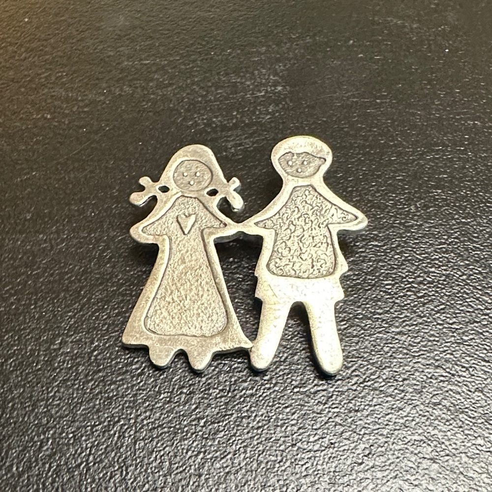 Silver Couple Brooch Cynthia Webb